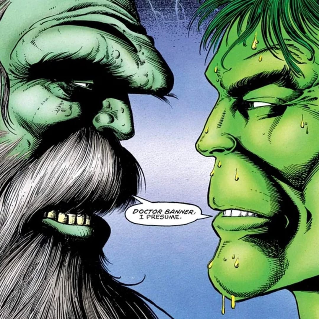 The Maestro and The Incredible Hulk from Future Imperfect #1 by Peter David and George Perez